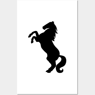 horse silhouette Posters and Art